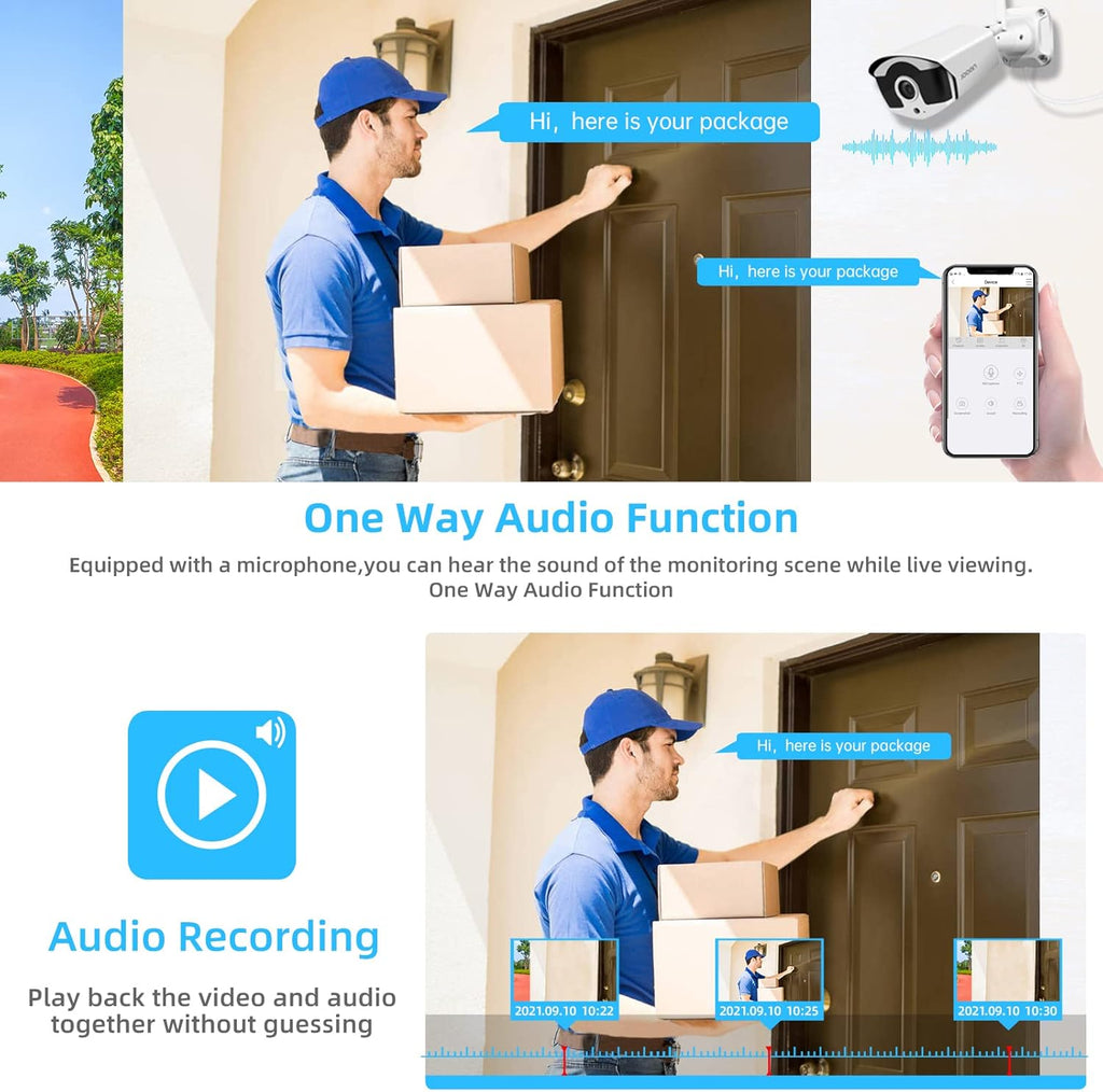 3MP Wireless Security Camera System with Audio Y949