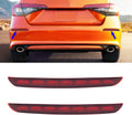 LED Rear Bumper Reflectors Brake Tail Light Red Housing Pack of 2 L72237
