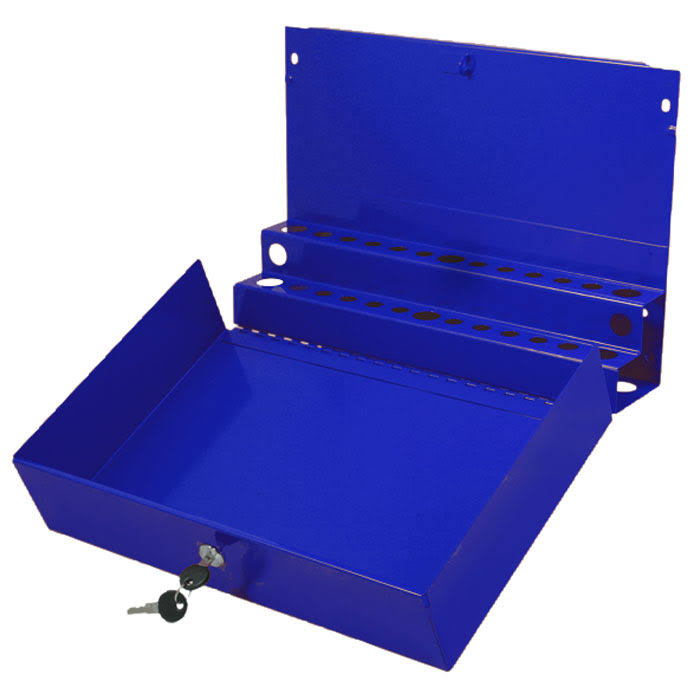 Black Service Cart with Locking Top and Drawer G52851