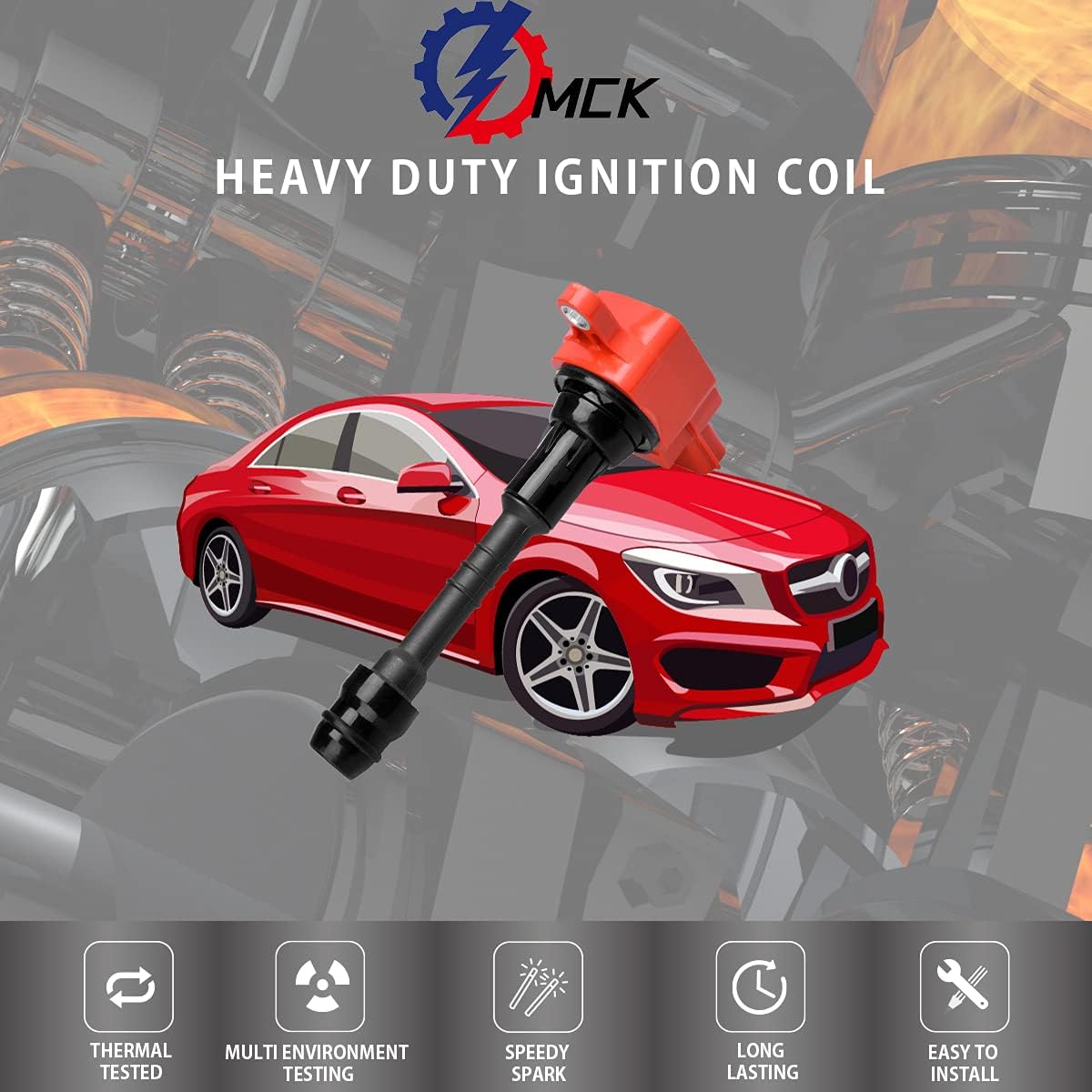 4pcs Racing Ignition Coil Pack and Platinum Spark Plug Compatible With Nissan Sentra 2002-2006 1.8L L4 T784148