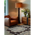 Cream & Brown Hand Tufted Wool Octagon Area Rug O127