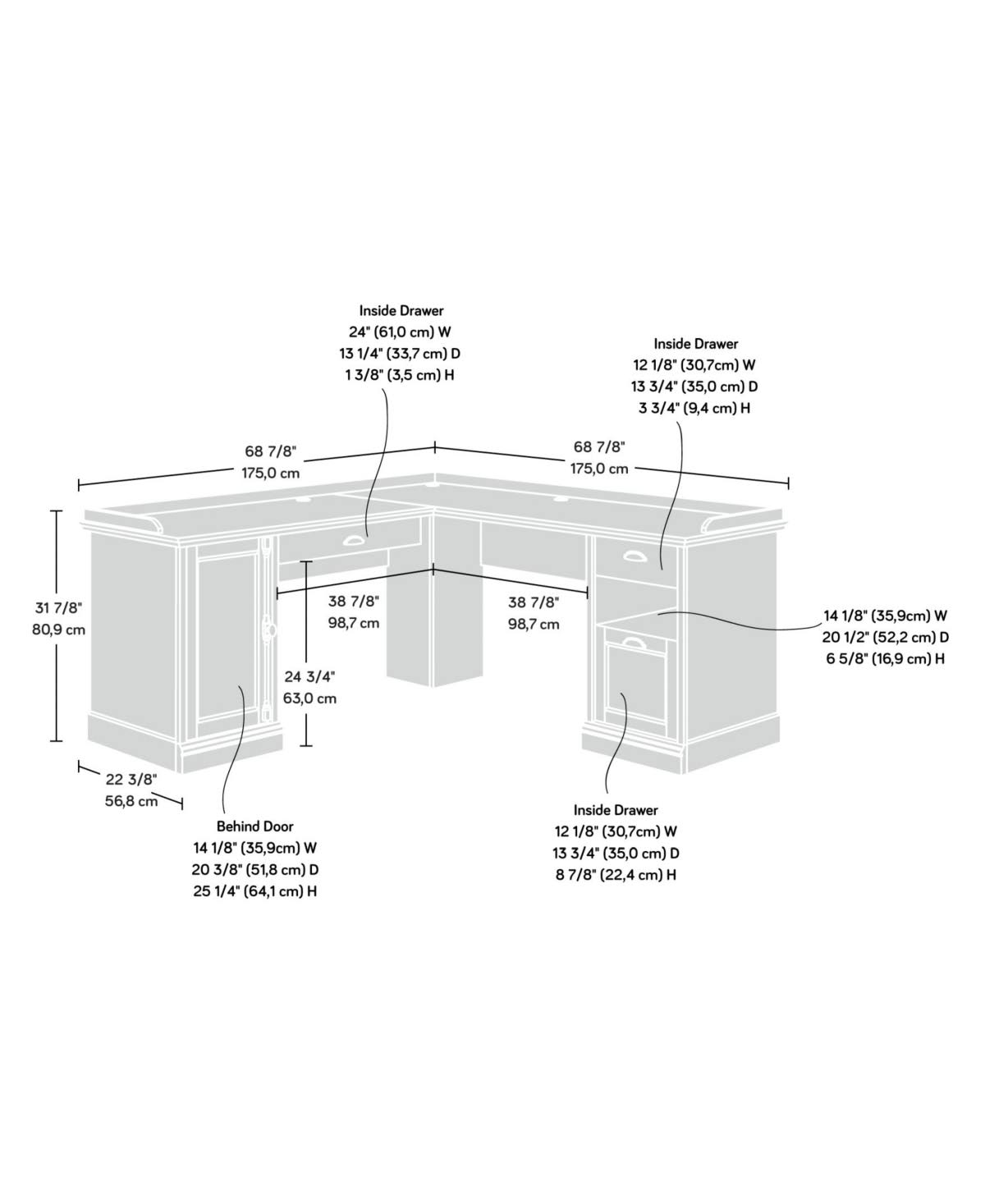 L Shaped Computer Desk O38989