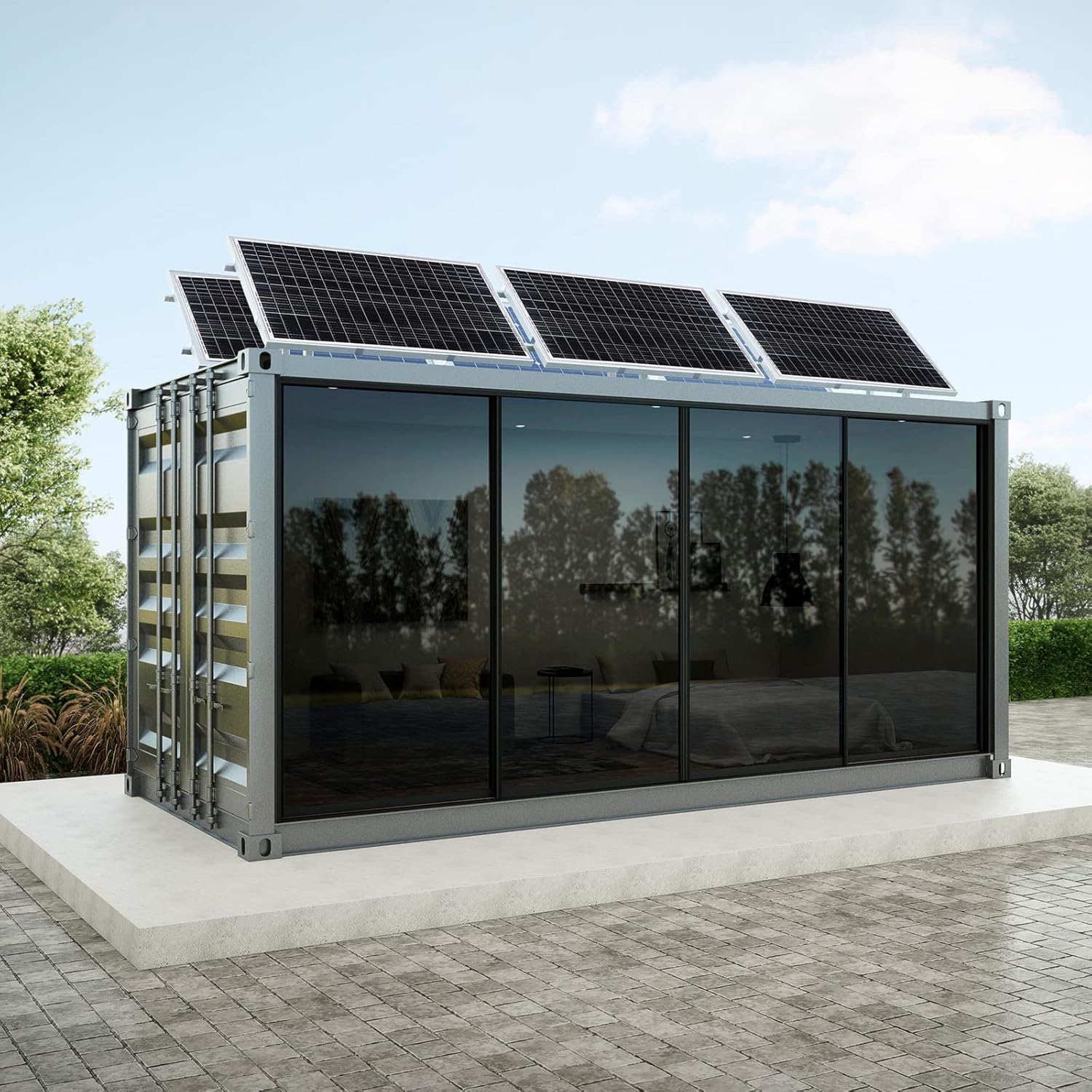 100 Watt 12V Solar Panel Kit with Adjustable Tilt Mount Brackets and 30A PWM Solar Charge Controller W454637