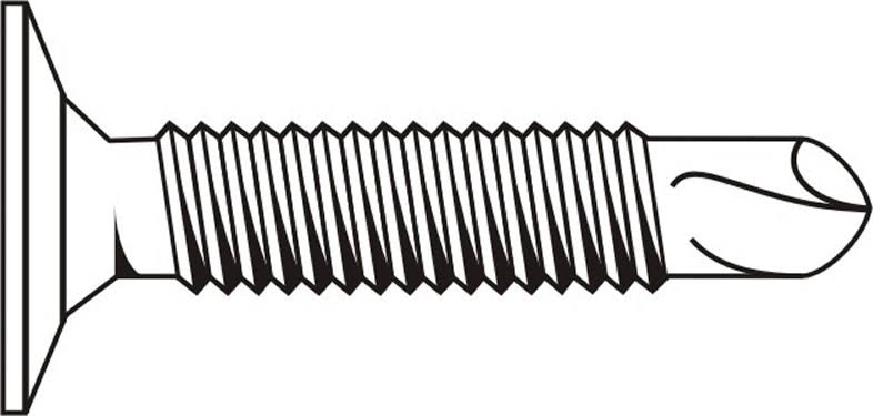 #10-24 x 1 1/2 Coarse Thread Self Drilling Screw Phillips Wafer Head Black Zinc Plated Pk 1000 T275583