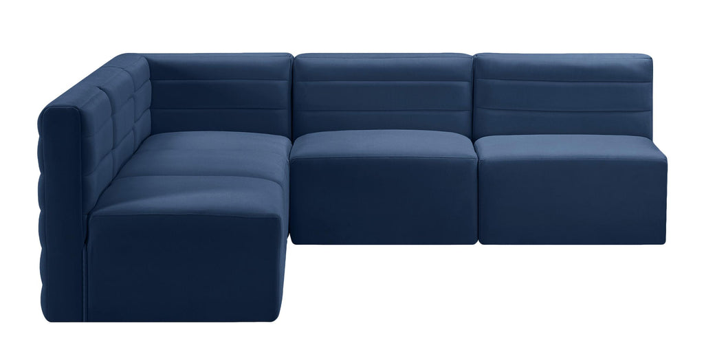 Navy Velvet Modular Sectional Sofa H4376