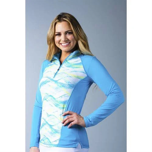 Zig Zag Pink Zip Mock W886373