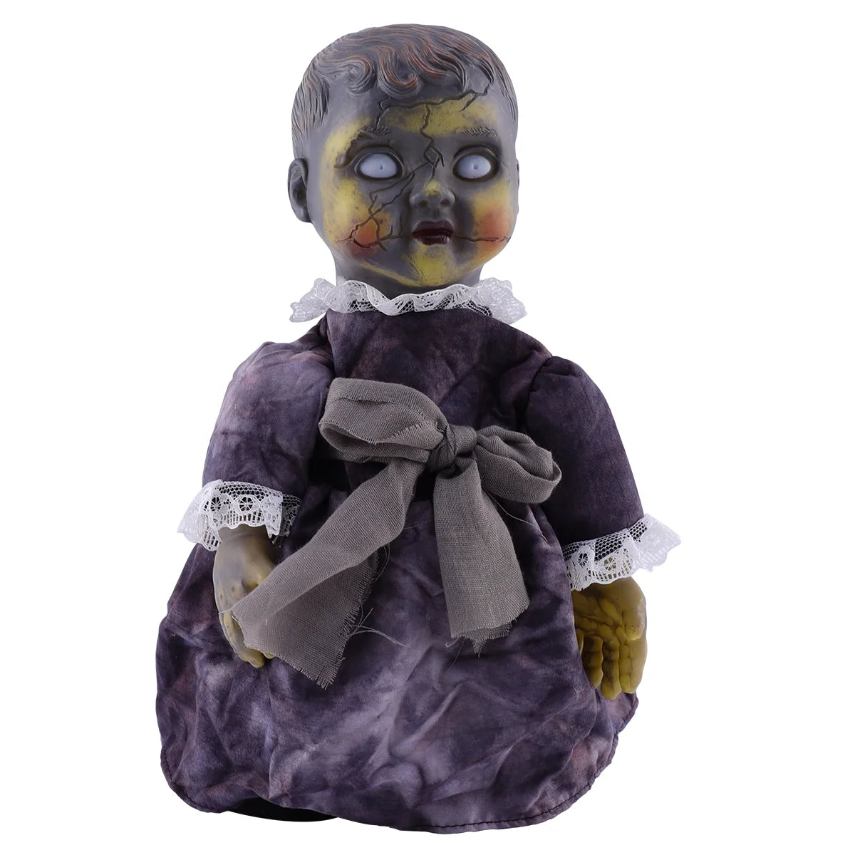 Halloween Scary Dolls, 1 PC Voice-activated Induction Glowing Walking Doll W665