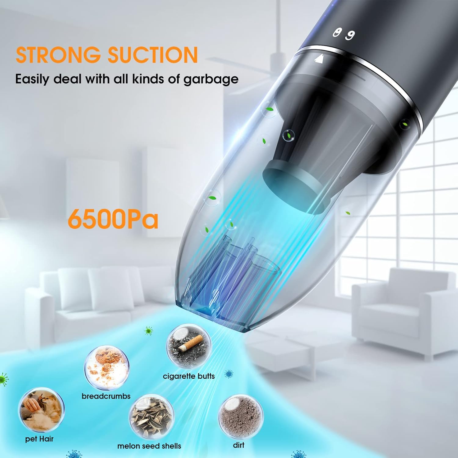 Gray Cordless Handheld Car Vacuum Y7921