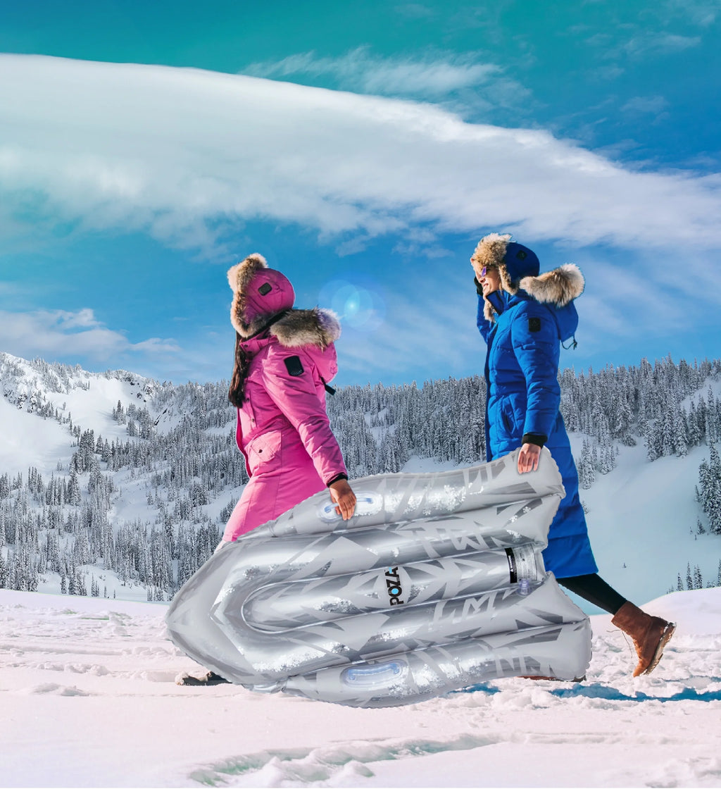 Inflatable Snow Sled Set of 3, Rose Gold, Gold, and Silver, 44 Inch T398